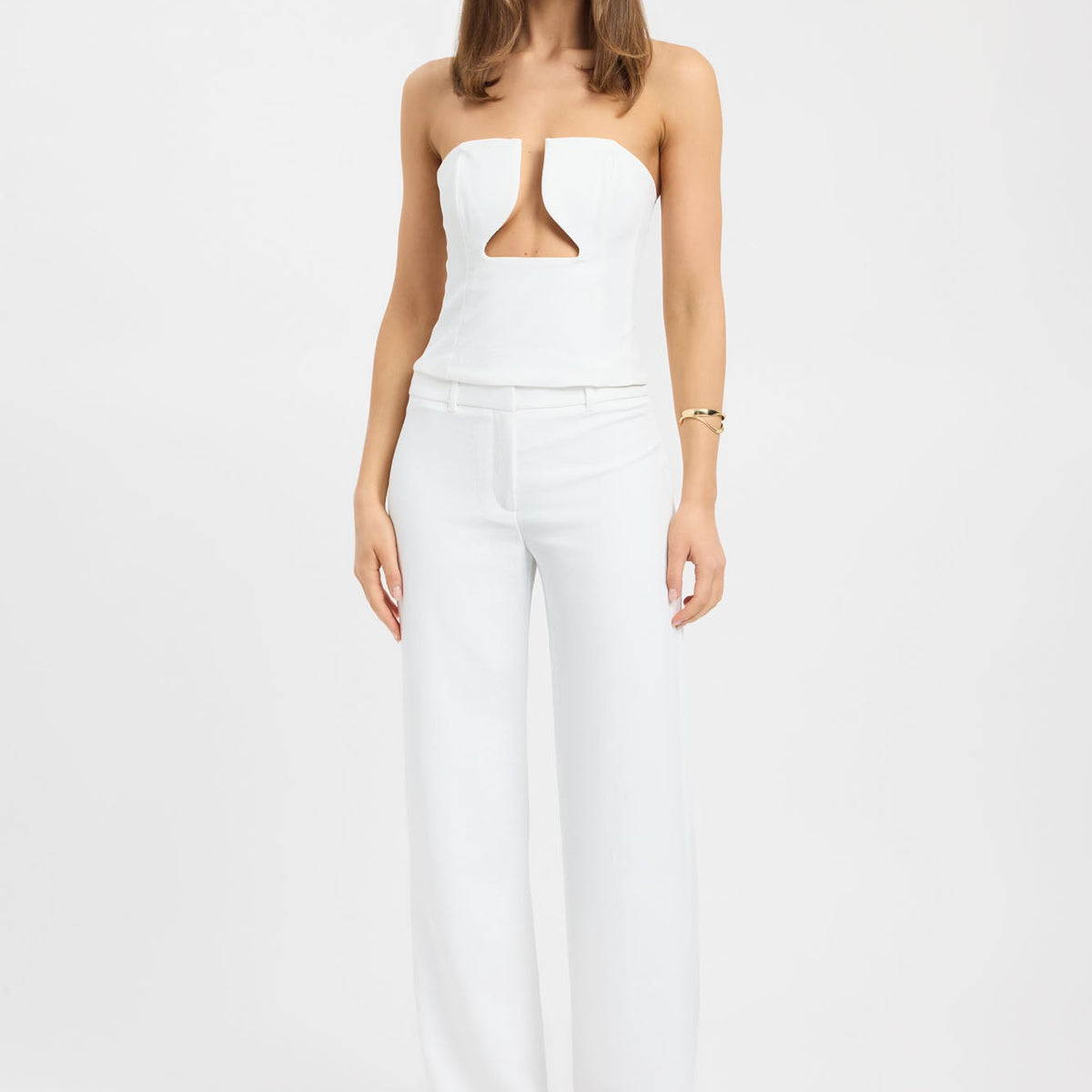 Ariel Low Rise Pant, 10 / Natural White