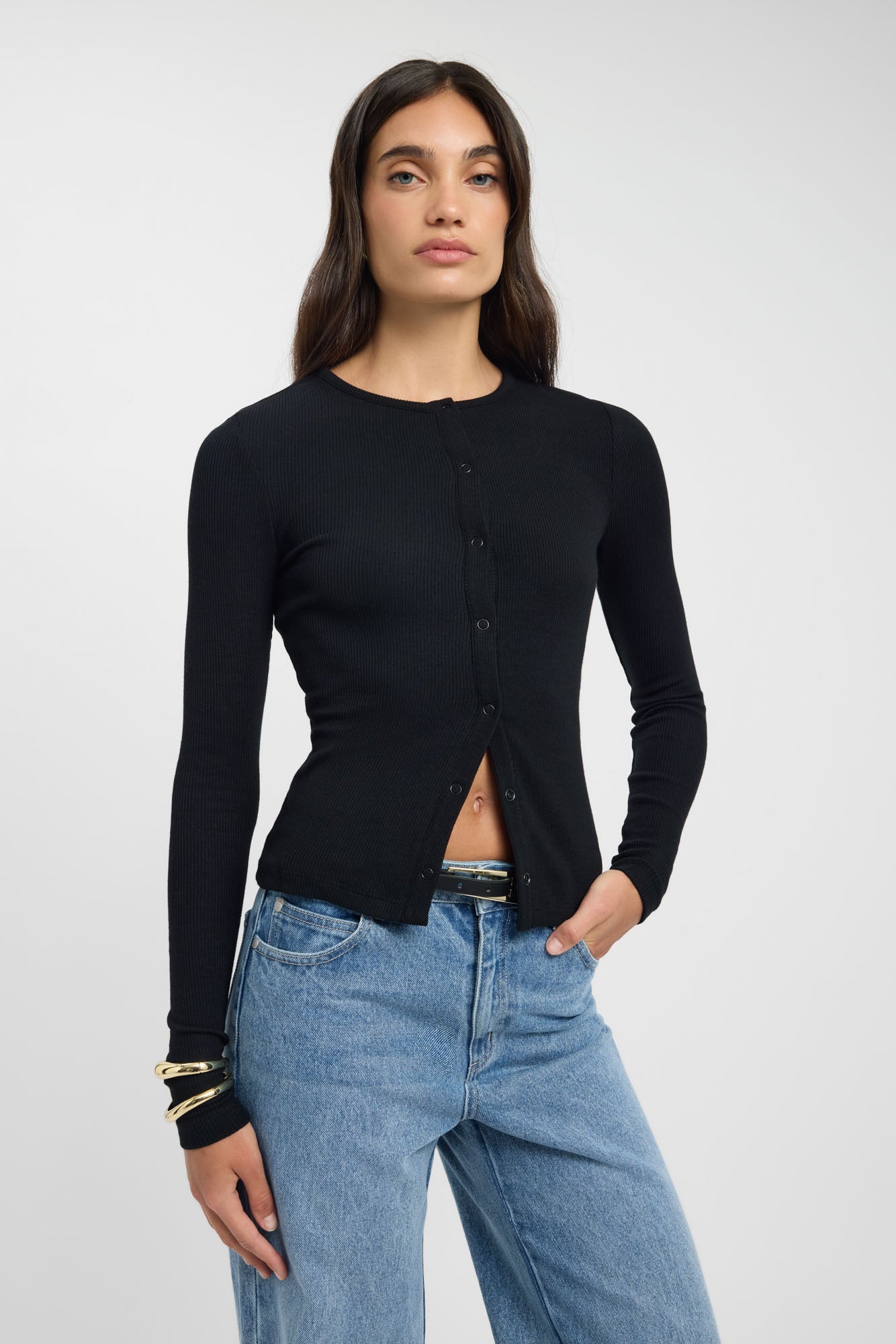 Atlas Snap Long Sleeve Top – USA KOOKAÏ