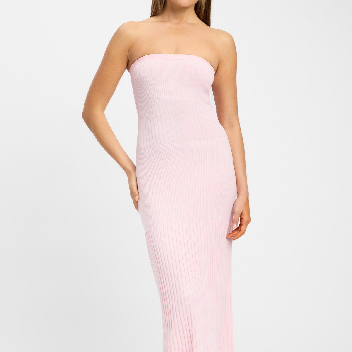 kookai hot pink dress Palermo Plunge Maxi Dress