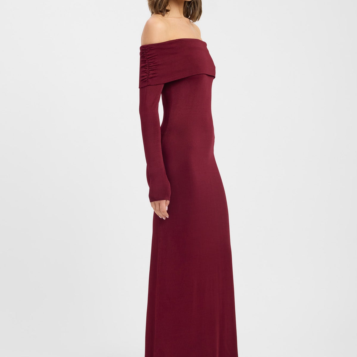 makya off shoulder dress Eliya Off Shoulder Midi Dress- Orange