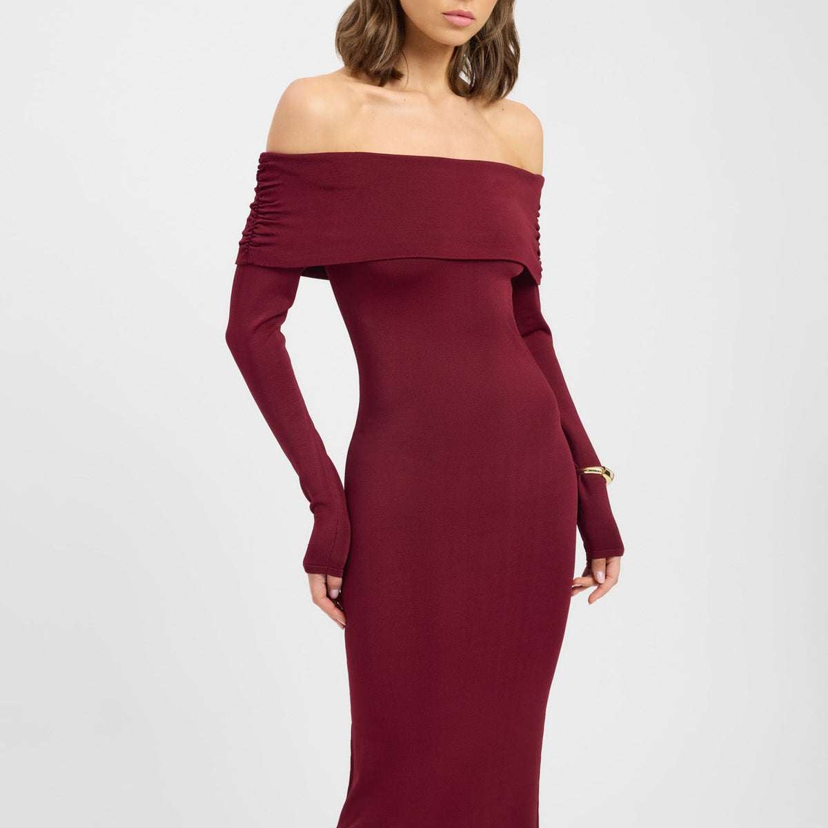 kookai off shoulder dress Leah Size:7 (XXXL) sku_HMX052-22-WHITE-FO these dresses are stunning!