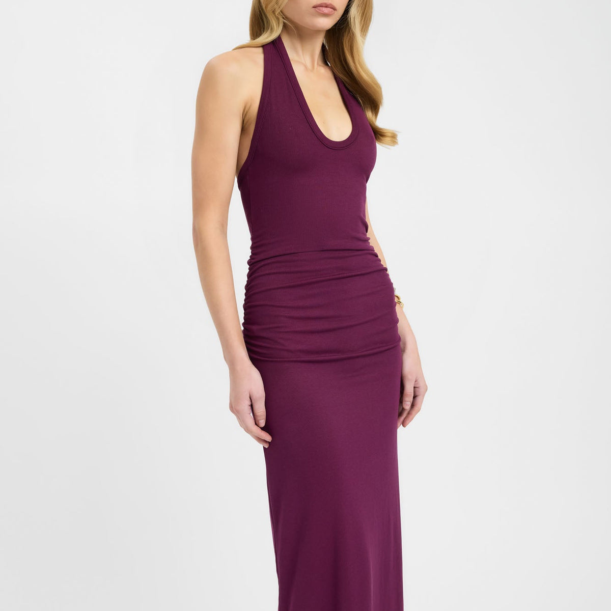 iris bodycon dress Maxi 8 / Plum Size:UK 9 | EU 43 Crafted from a smooth csku::124370 Brown Dress Woth Red