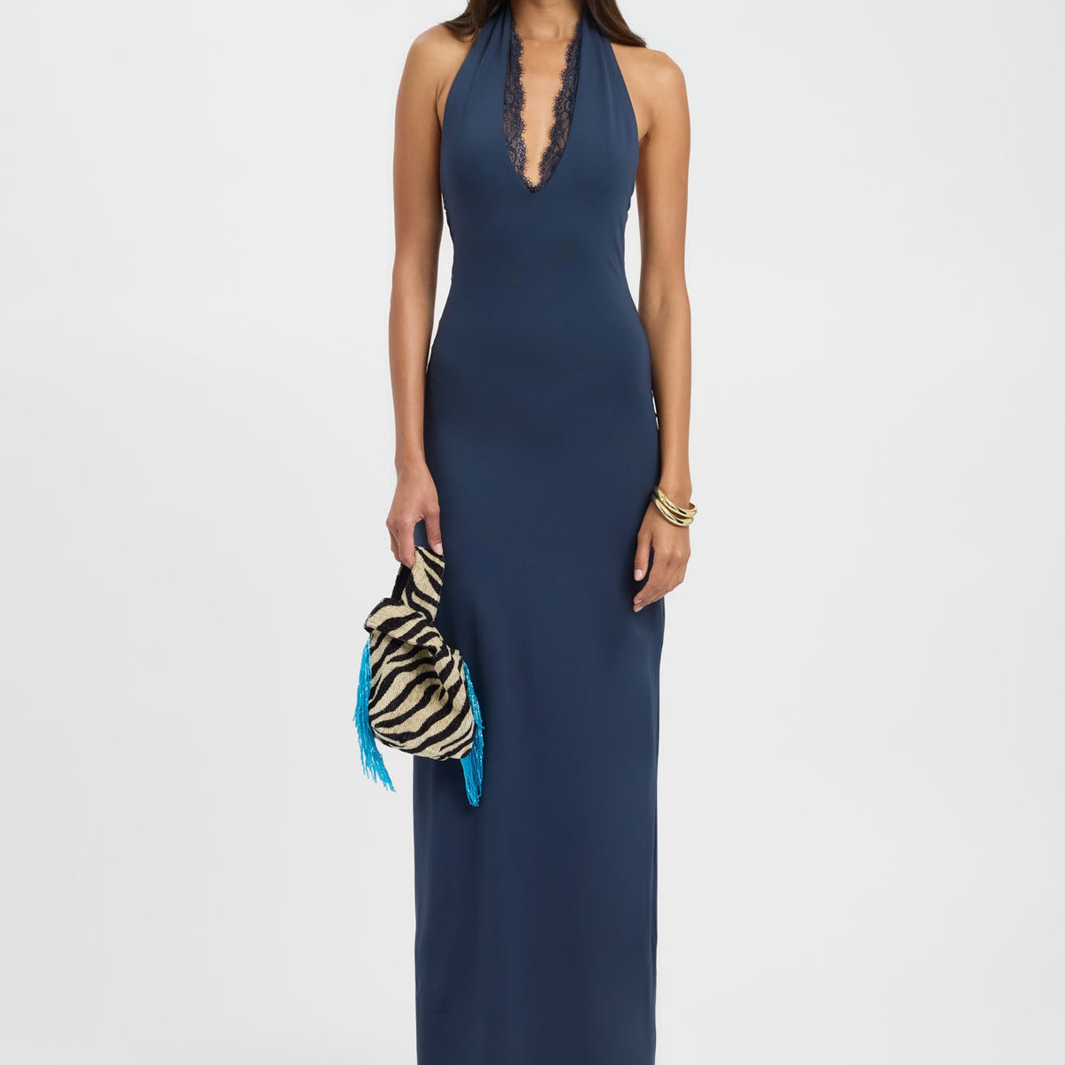 blueberry bridesmaid dresses Lila Lace Maxi Dress Size:38.5 (US 8.5)