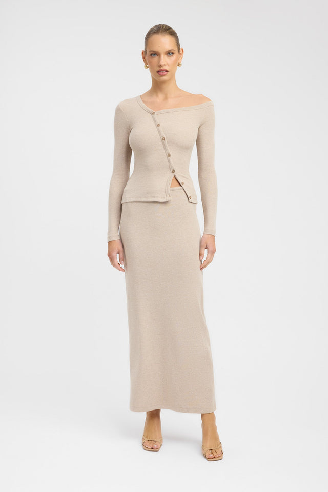 side Bennett Top Kookai Fitted Asymmetry Long sleeve Womens-Blouse 