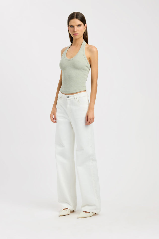 side Hadley Tank Kookai Fitted Scoopneck Sleeveless Womens-Blouse 