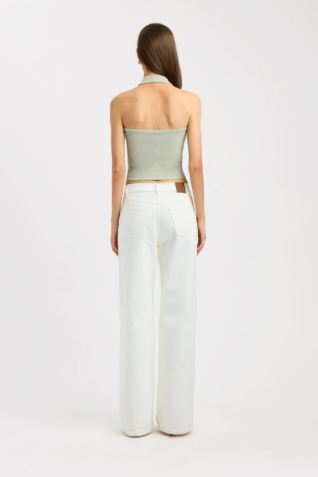 back Hadley Tank Kookai Fitted Scoopneck Sleeveless Womens-Blouse 