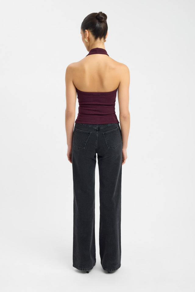 Hadley Tank Kookai Fitted Scoopneck Sleeveless Womens-Blouse 