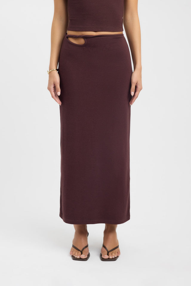 front Finn Skirt Kookai Straight Maxi womens-skirts 