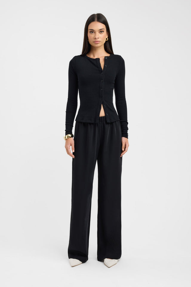 Bec Button Long Sleeve Top, 4 / Black Bec Button Long Sleeve Top, 4 / Black
