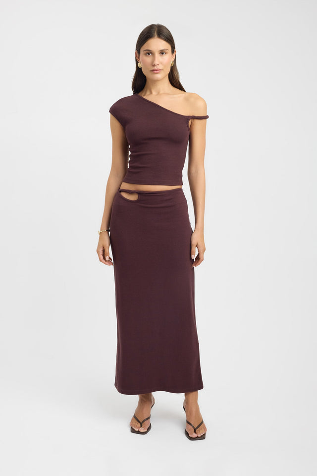 side Finn Skirt Kookai Straight Maxi womens-skirts 