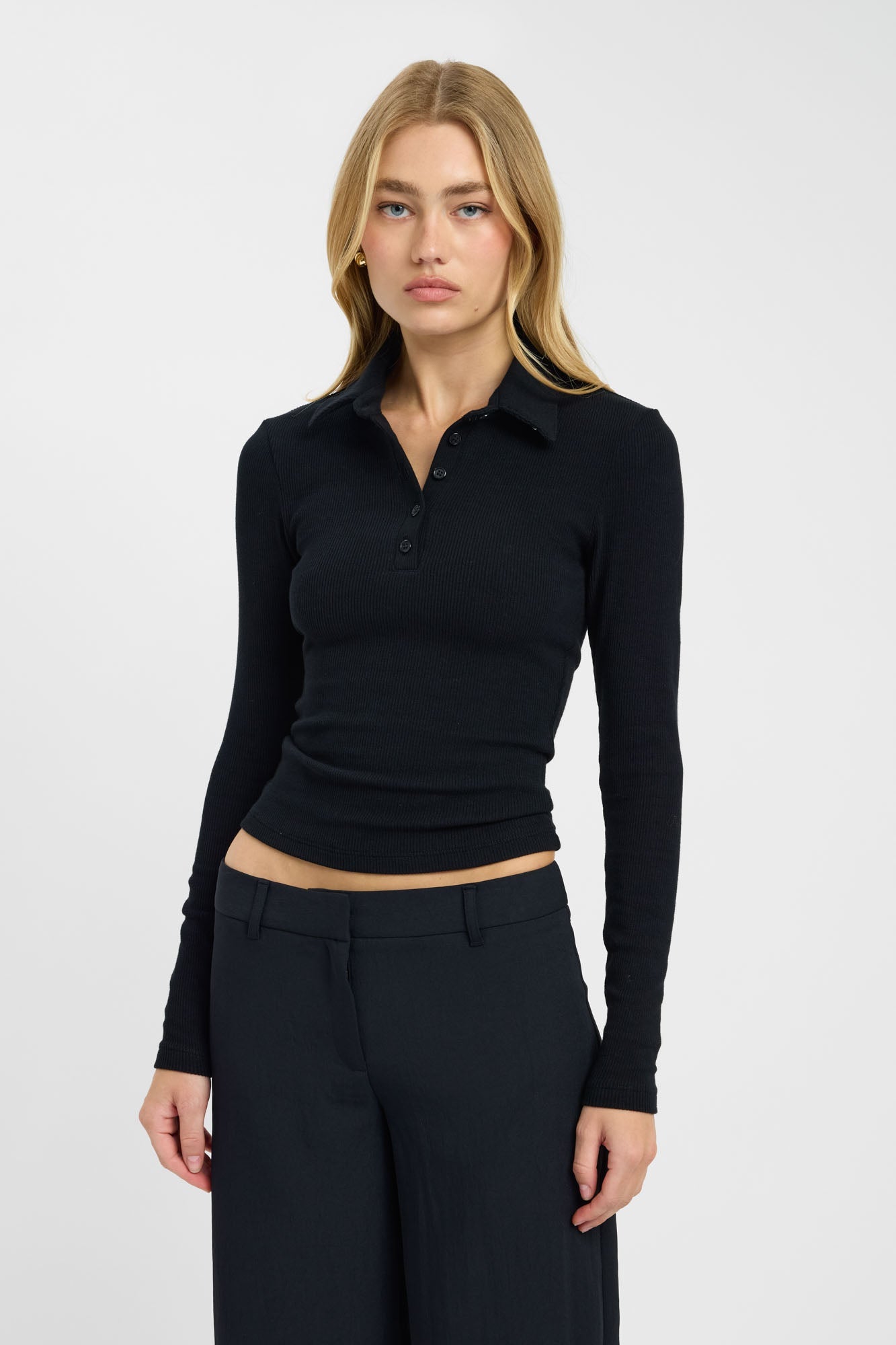 Myles Polo Long Sleeve Top – USA KOOKAÏ