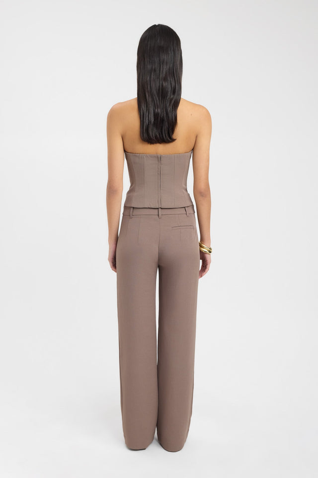 back Ariel Low Cut Top Kookai Fitted Plungeneck Sleeveless Womens-Blouse 