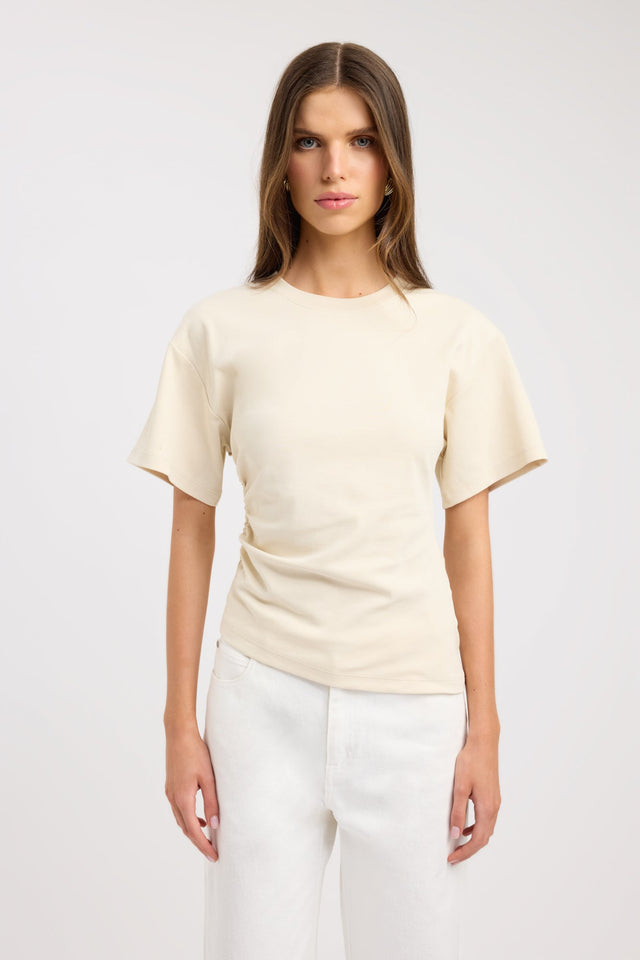 Nova Tee Kookai Crew neck Oversized One shoulder womens-tees 