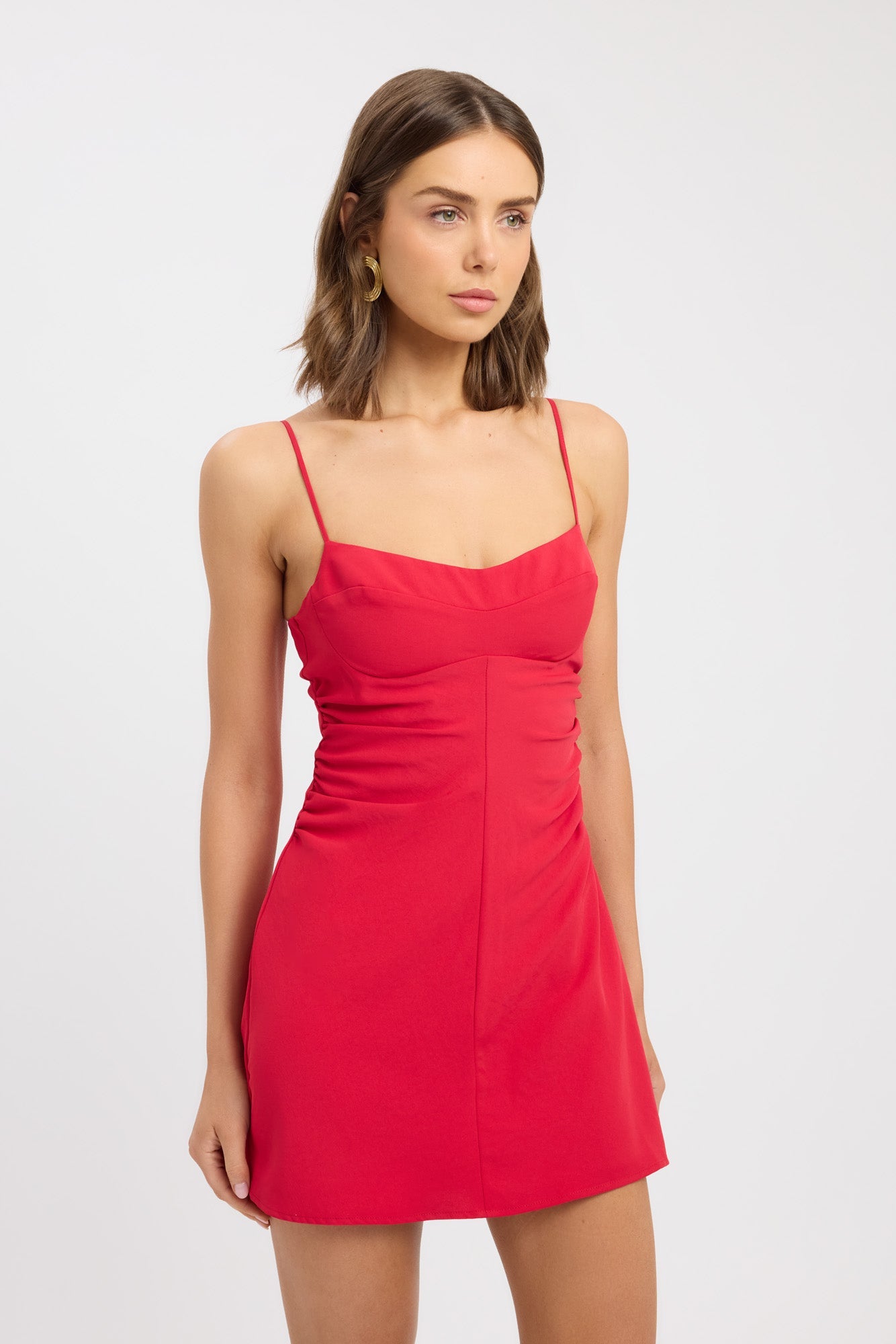 opal mini dress Opal Cinch Mini Dress 6 / Ruby