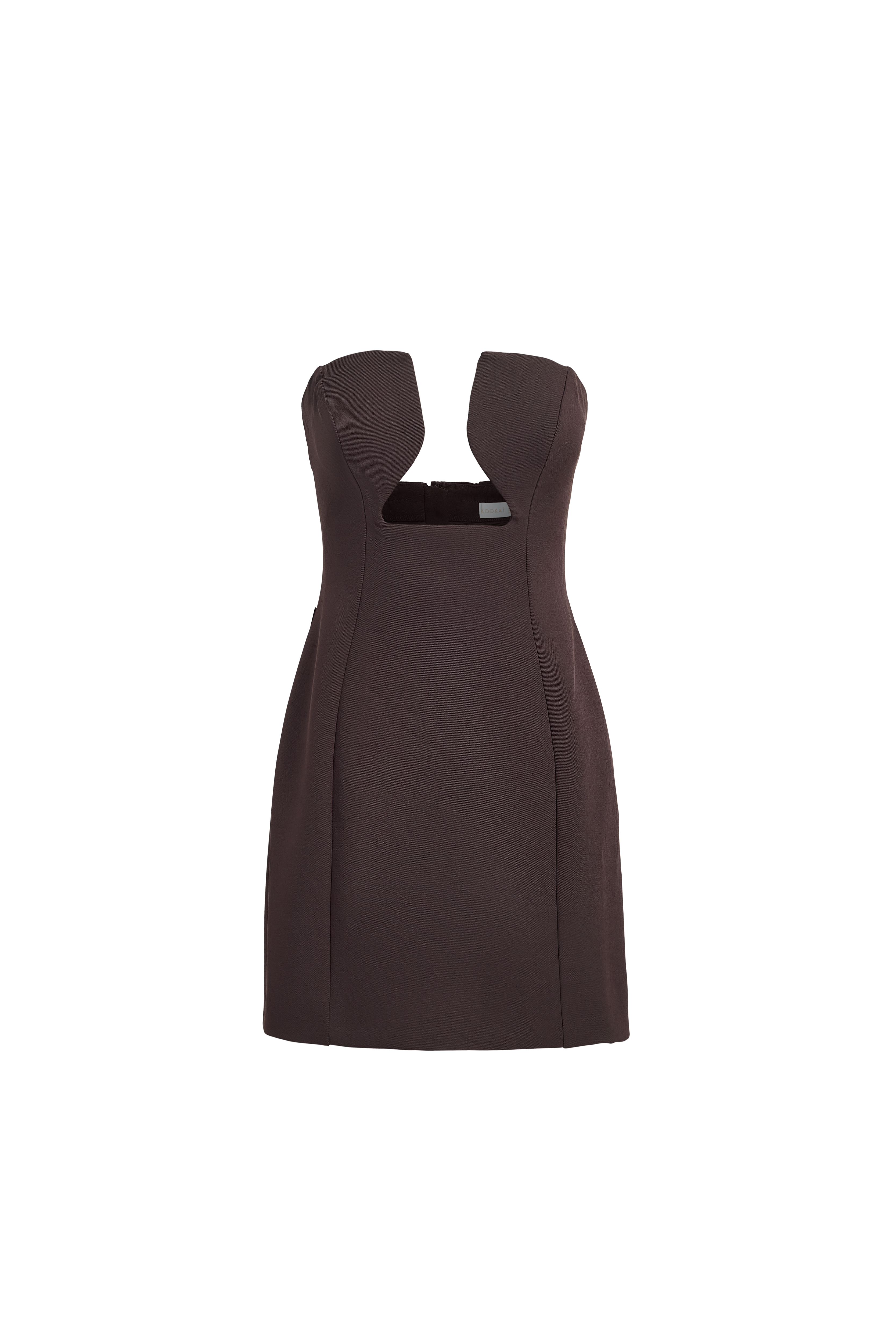 kookai brown mini dress Ariel Low Cut Mini Dress