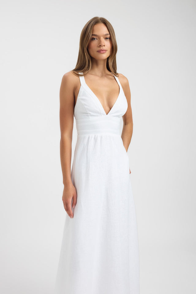Palm Vee Maxi Dress USA KOOKA Palm Vee Maxi Dress USA KOOKA