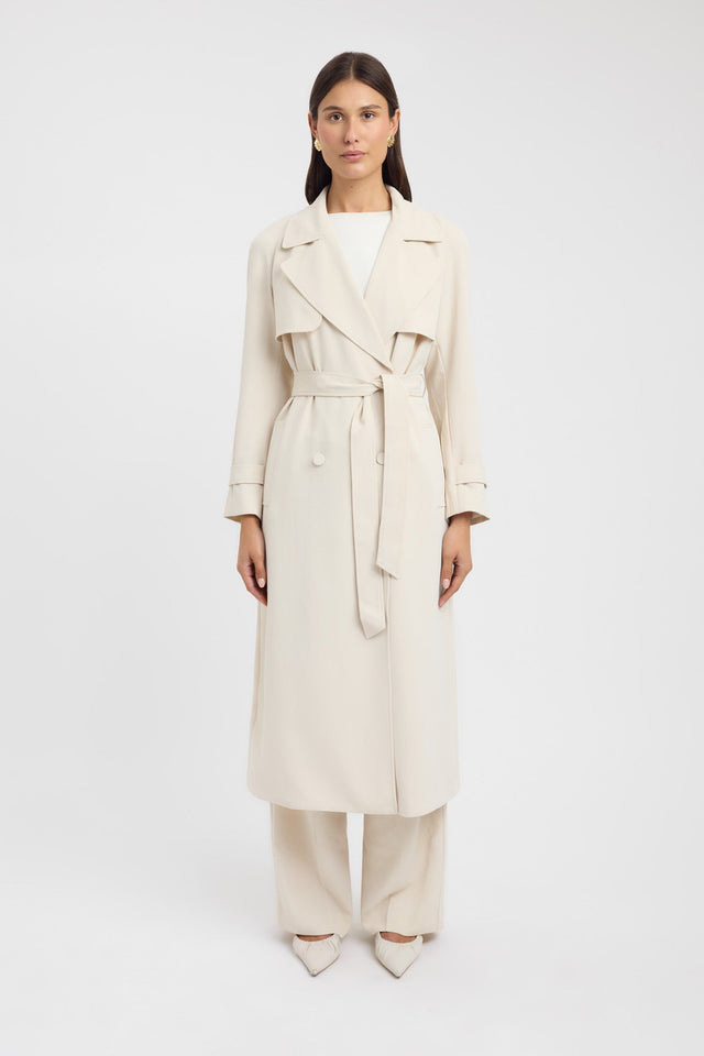 side Opal Trench Kookai Long sleeve Trench-coat Full length womens-coats-and-jackets 