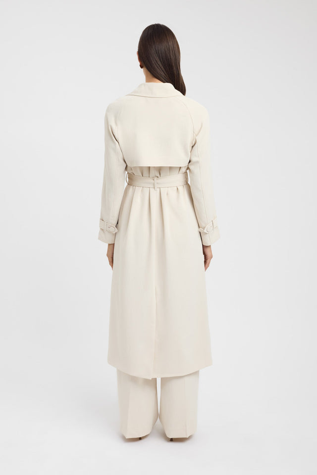 back Opal Trench Kookai Long sleeve Trench-coat Full length womens-coats-and-jackets 