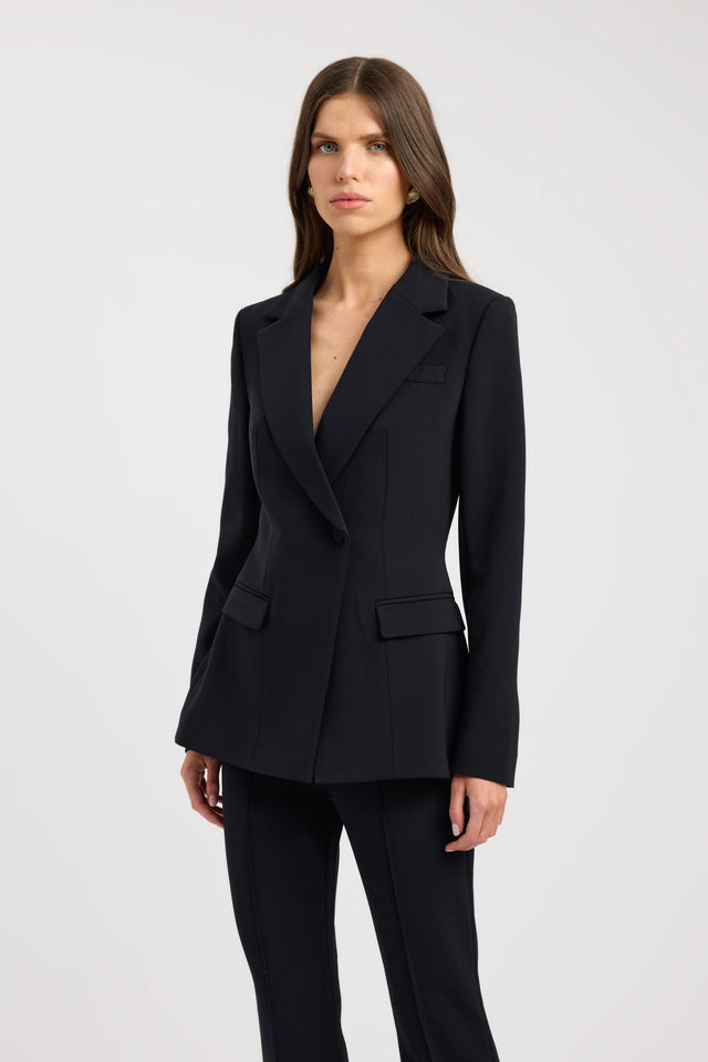 side Alto Cinched Blazer Kookai Long sleeve Blazer Full length womens-coats-and-jackets 