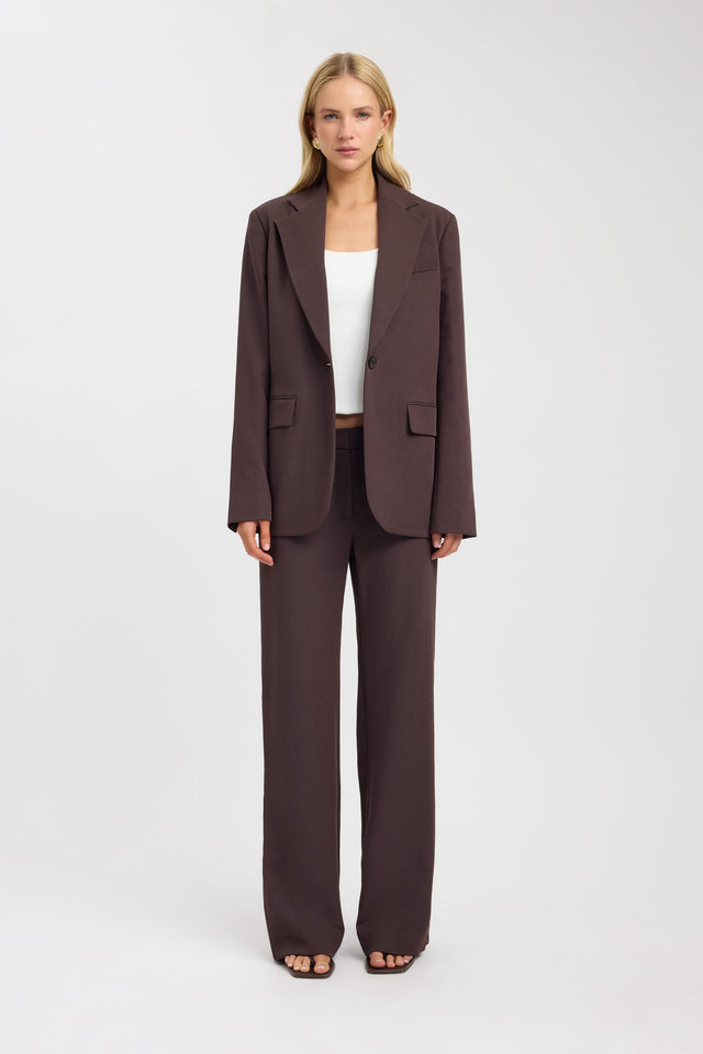Ariel Button Blazer, 4 / Dark Chocolate Ariel Button Blazer, 4 / Dark Chocolate