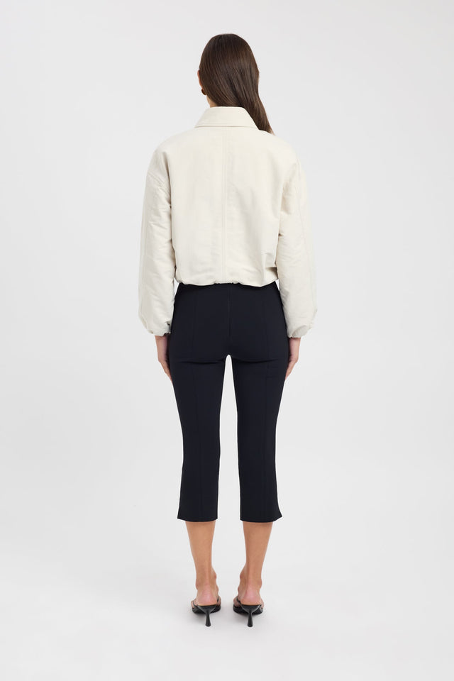 back Kora Collared Jacket Kookai Long sleeve Regular Short black womens-coats-and-jackets 