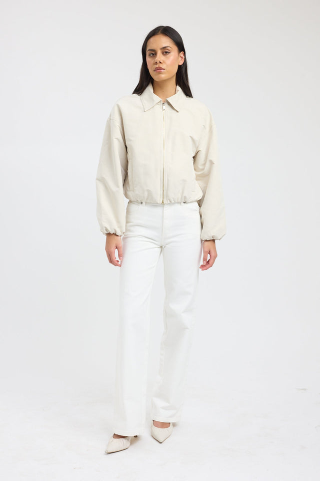 side Kora Collared Jacket Kookai Long sleeve Regular Short black womens-coats-and-jackets 