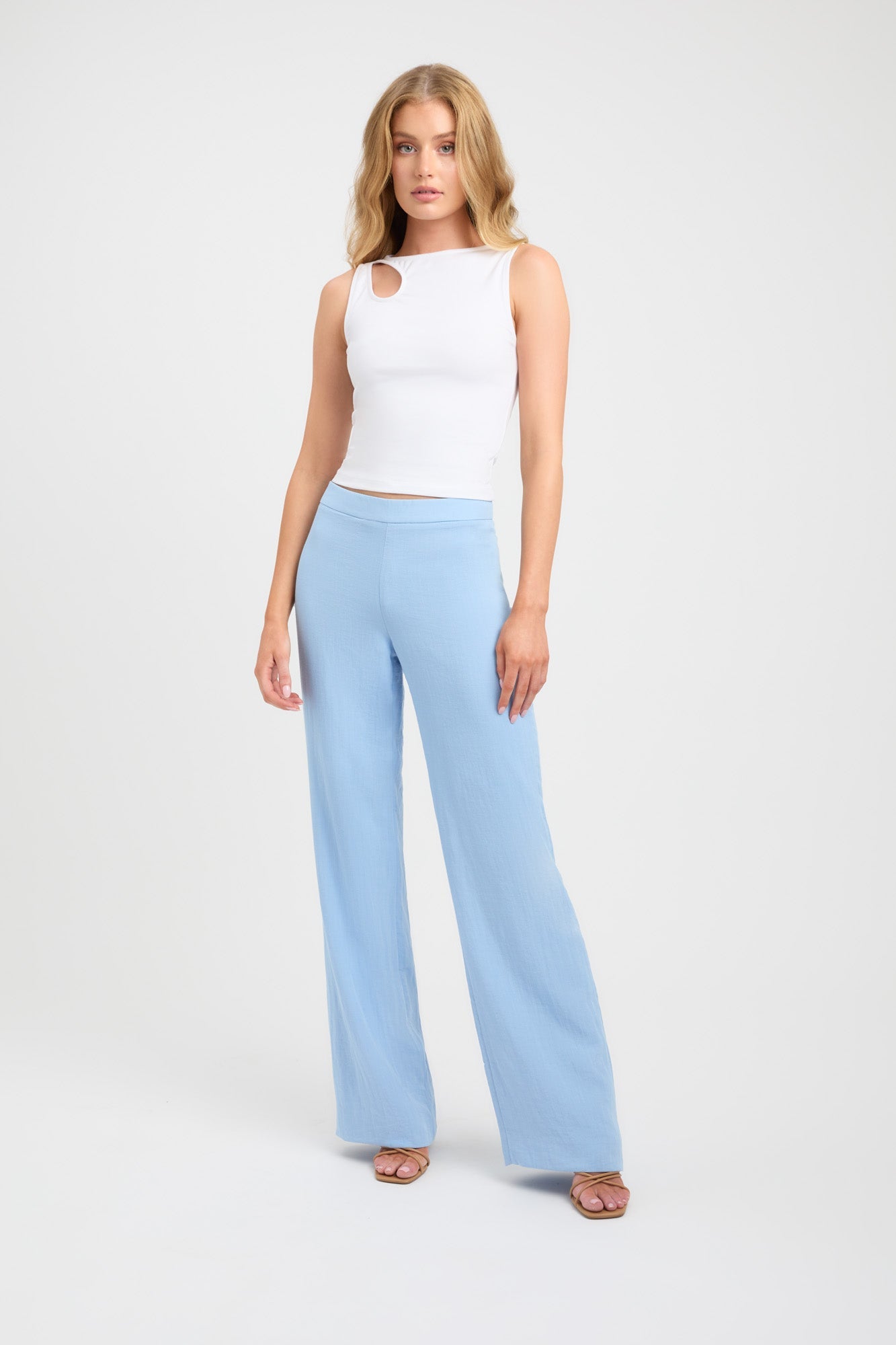【BAON】[BAON] Hemoson Summer Washed Light Blue Pants BAON】[BAON] Hemoson Summer Washed Light Blue Pants (BAON