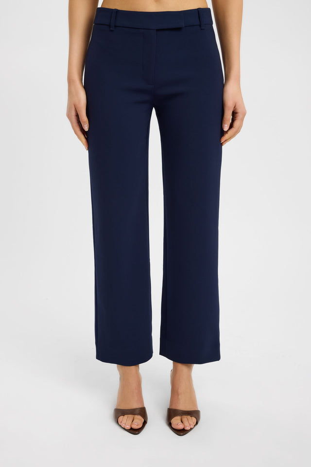 Featuring the Alto Staple Pant in womens regular pants with wide-leg high-rise navy front