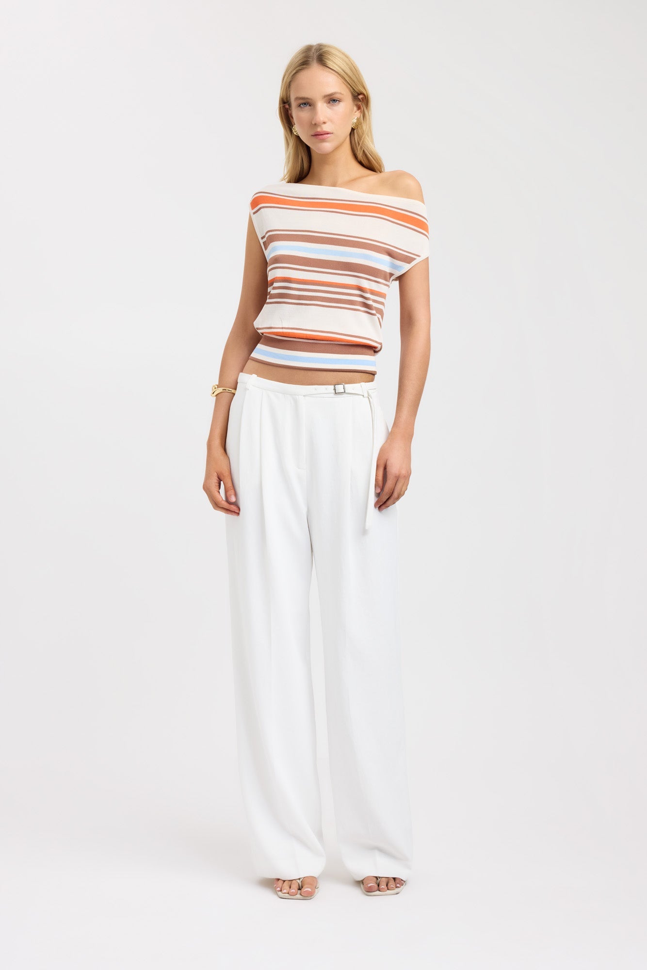 Skye Stripe Off Shoulder Top – USA KOOKAÏ
