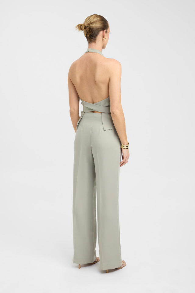 back Maria Tie Top Kookai Fitted Cowlneck Sleeveless Womens-Blouse 