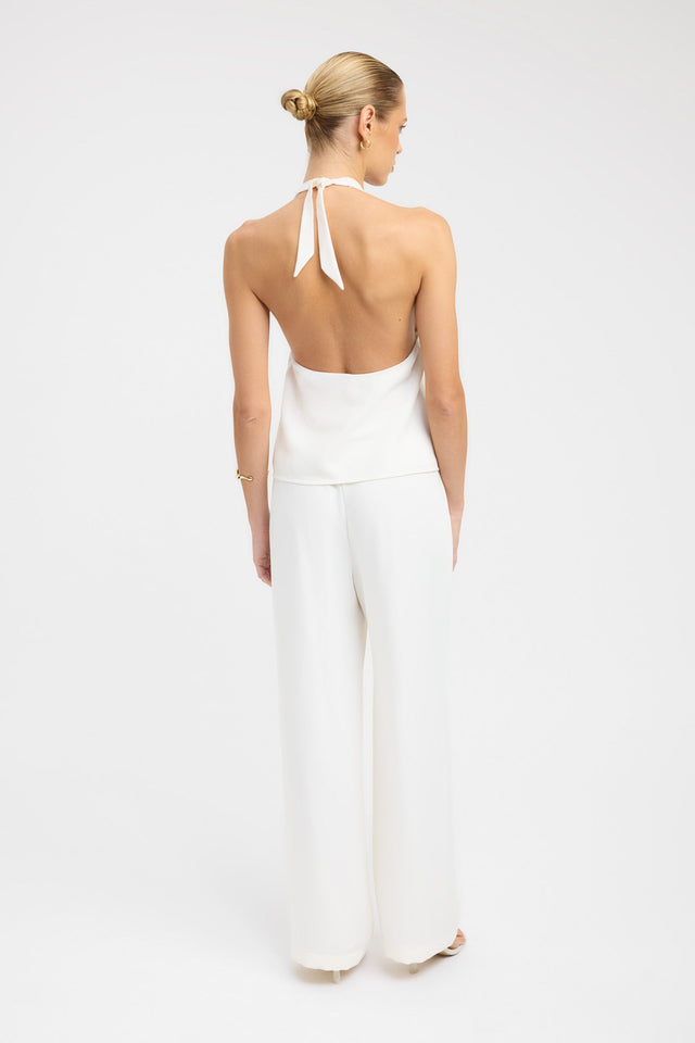 back Maria Vee Halter Top Kookai Relaxed Plungeneck Sleeveless Womens-Blouse 