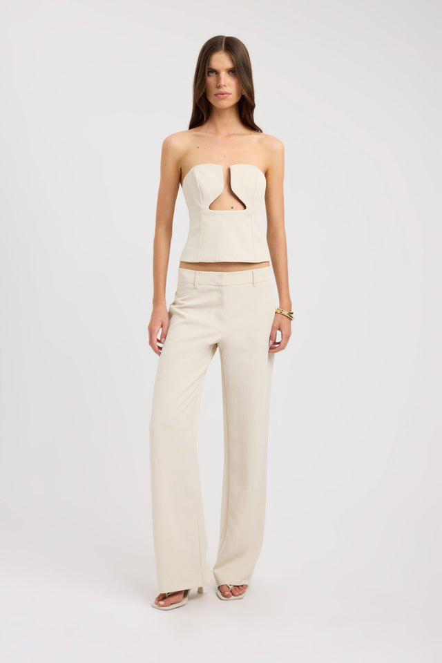 very low cut tops and dresses Ariel Low Cut Top, 4 / Almond Milk