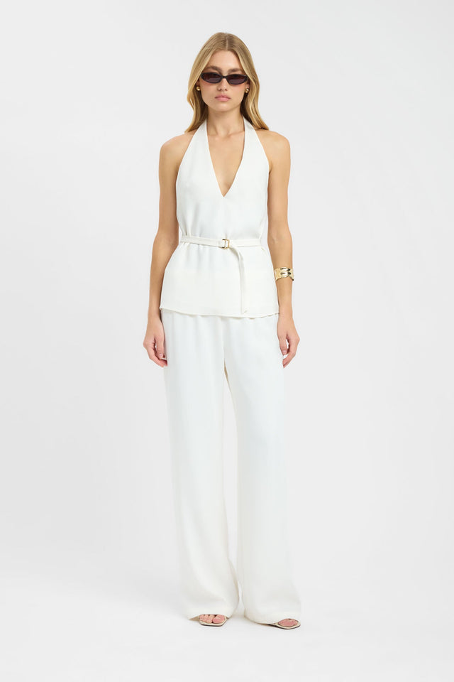 front Maria Low Back Top Kookai Relaxed V-neck Sleeveless Womens-Blouse 