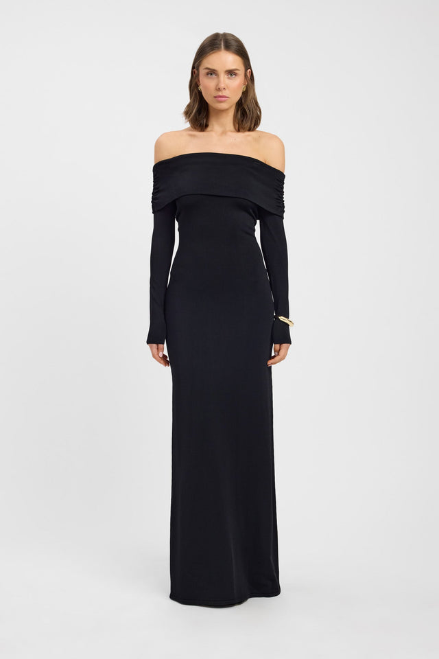Leah Off Shoulder Dress 8 / Black Leah Off Shoulder Dress 8 / Black