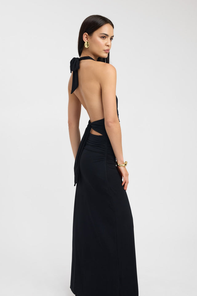 black maxi dress nearby Decadent Strapless | | Womens Size medium measures 60.5 from shoulder to hem Leni Maxi Dress 6 /