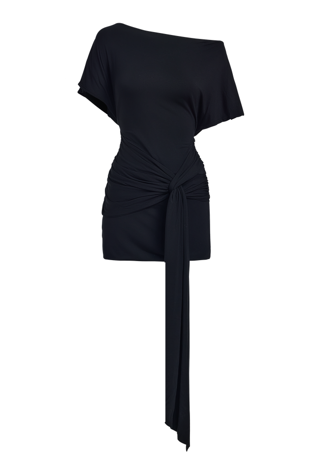 Lorenze Mini Dress, 4 / Black