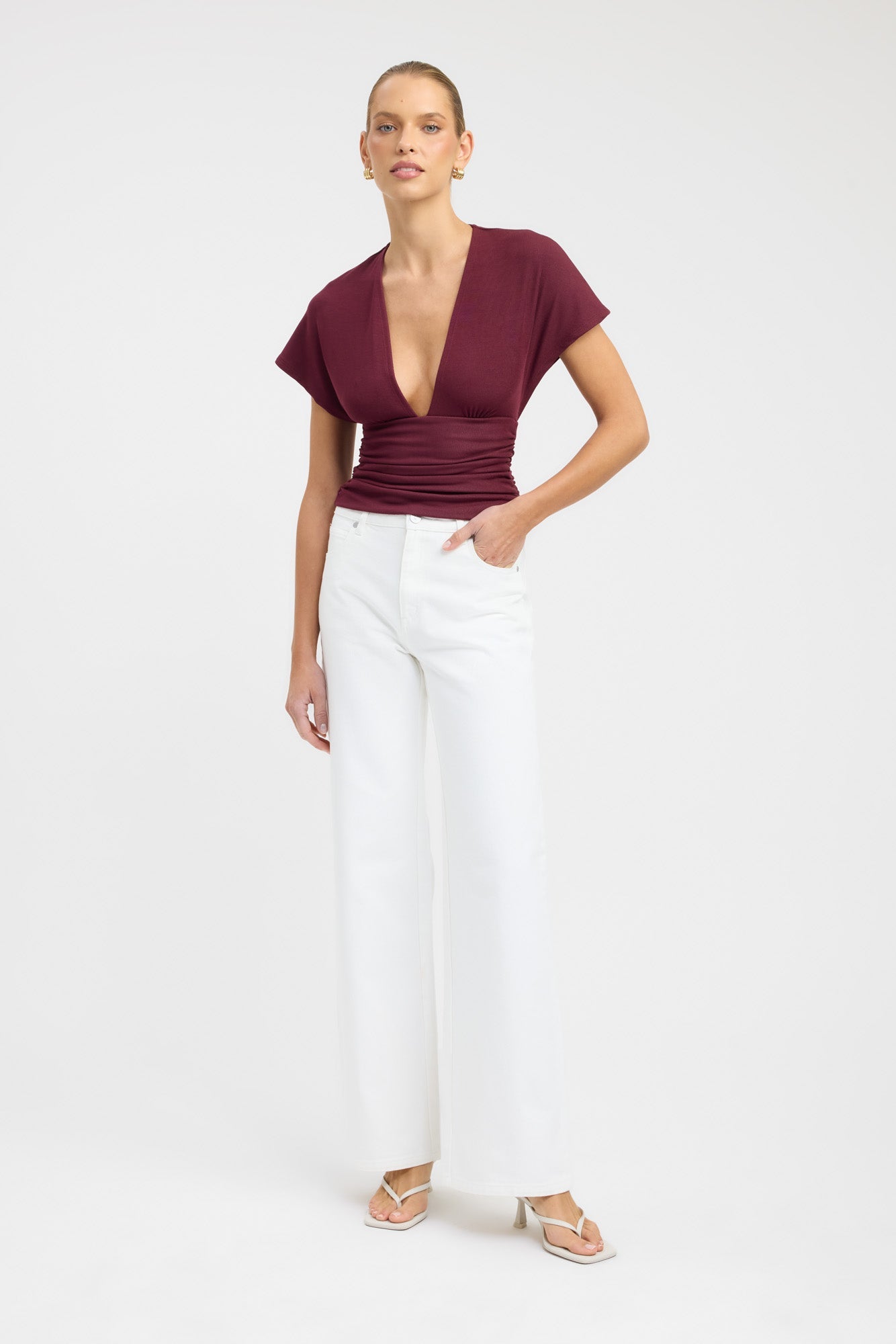 kookai Shae Top Windsor Wine