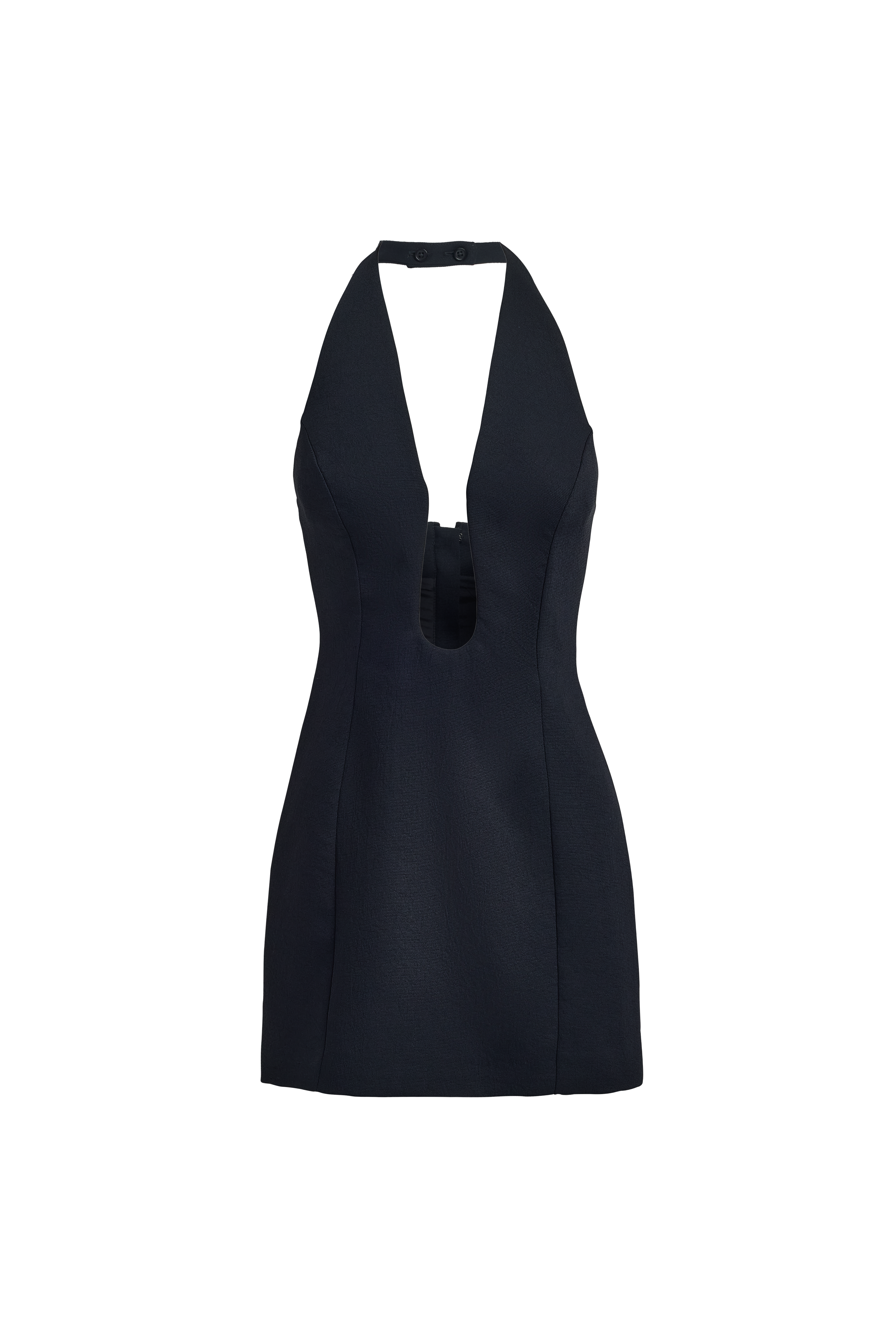 kookai black mini dress Oyster Low Cut Mini Dress – USA KOOKAÏ