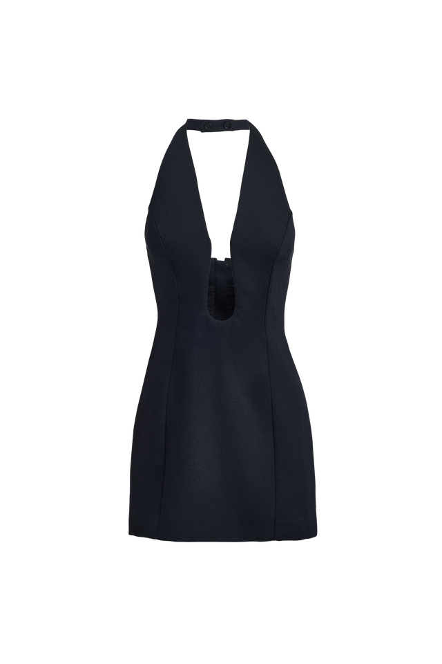 Oyster Low Cut Mini Dress