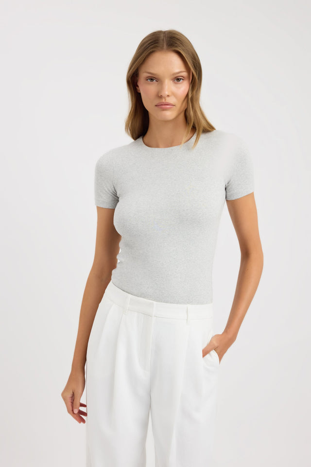 front Cruiser Crew Tee Kookai Fitted Roundneck Short sleeves Womens-Blouse 