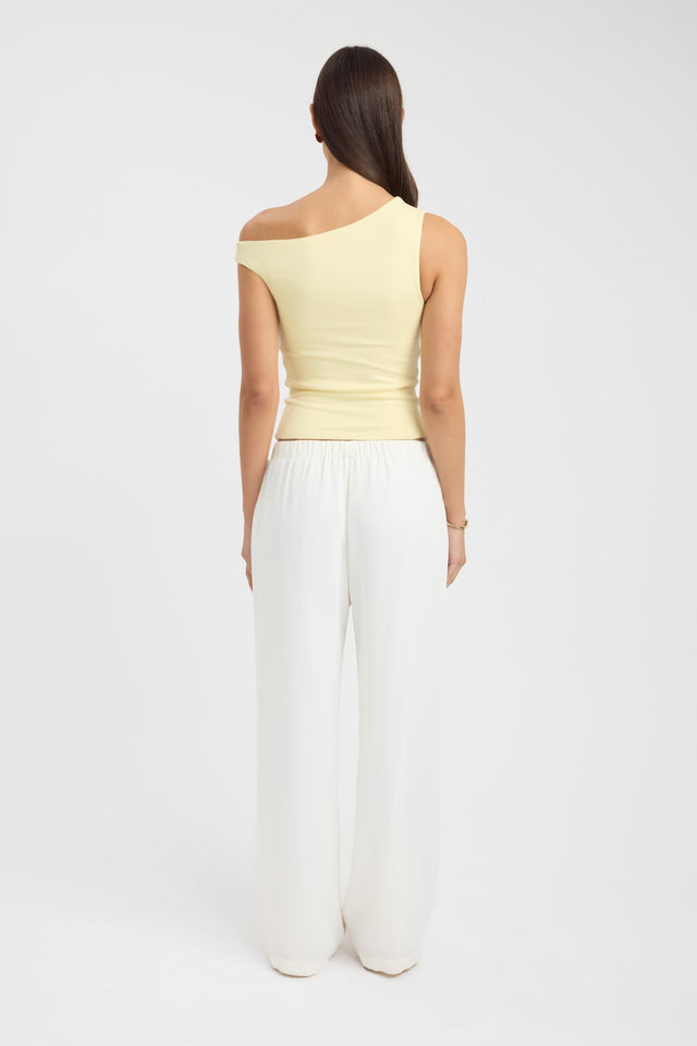 back Greta Top Kookai Fitted Asymmetry Short sleeves Womens-Blouse 