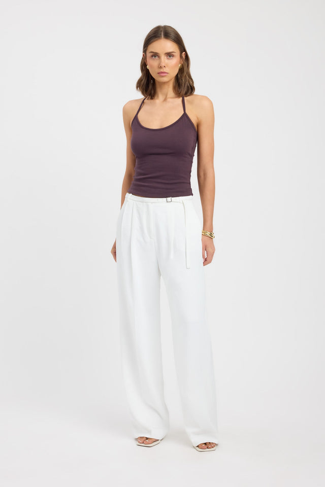 front Kristy Scoop Tank Kookai Fitted Thin strap Scoop womens-singlets 