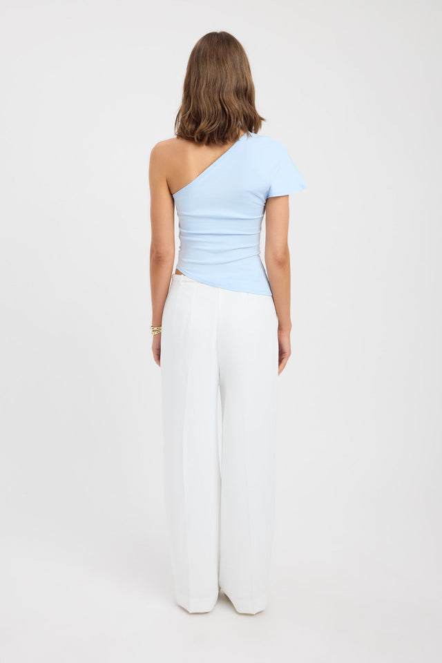 back Avery Top Kookai Fitted Asymmetry Short sleeves Womens-Blouse 