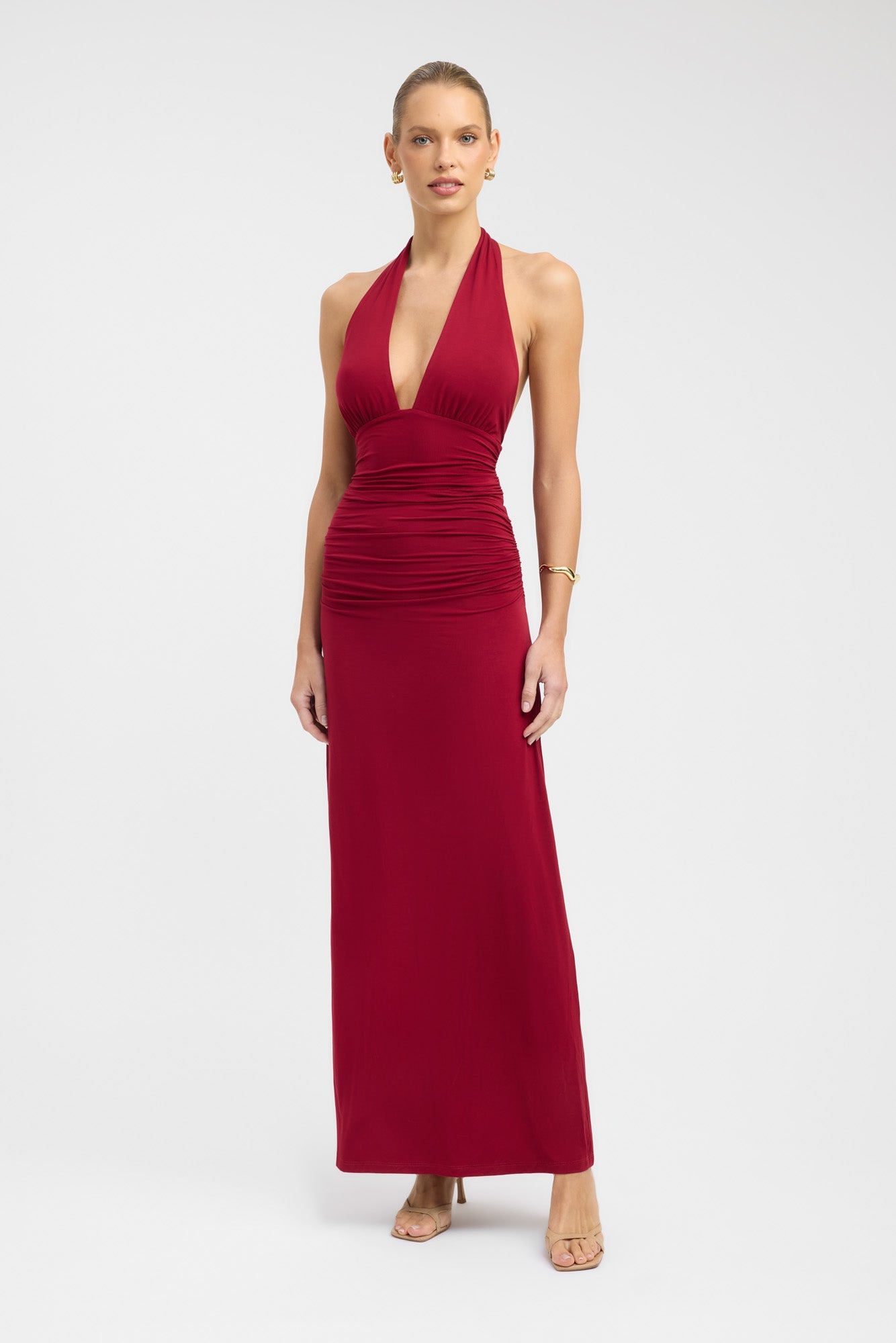 kookai Leni Maxi Dress Red Wine