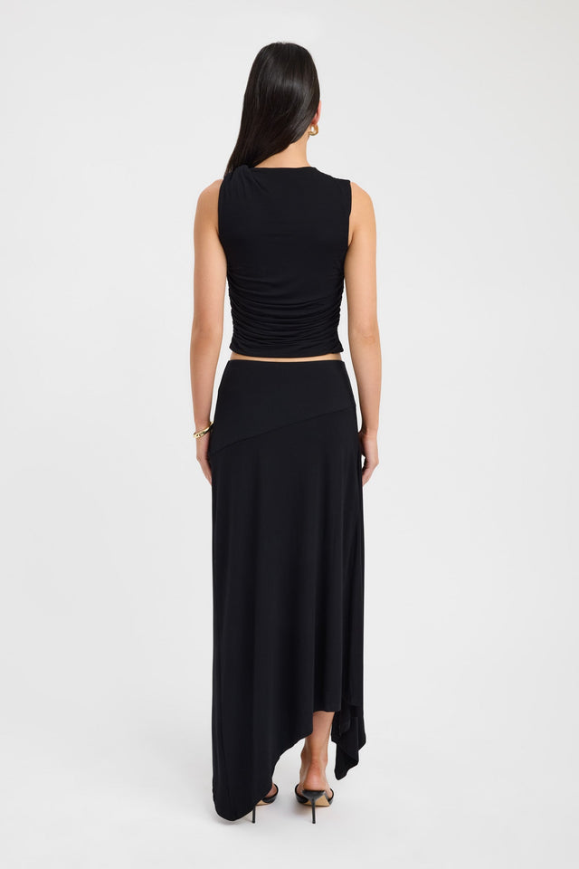 back Ziah Top Kookai Fitted Highneck Sleeveless Womens-Blouse 