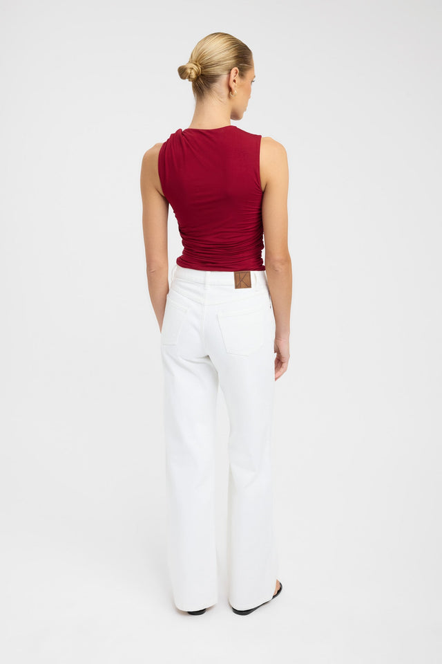 back Ziah Top Kookai Fitted Highneck Sleeveless Womens-Blouse 