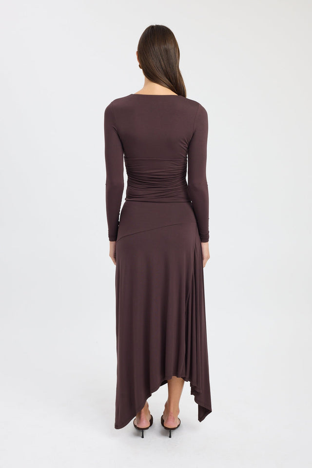 back Solis Long Sleeve Top Kookai Fitted Plungeneck Long sleeve Womens-Blouse 