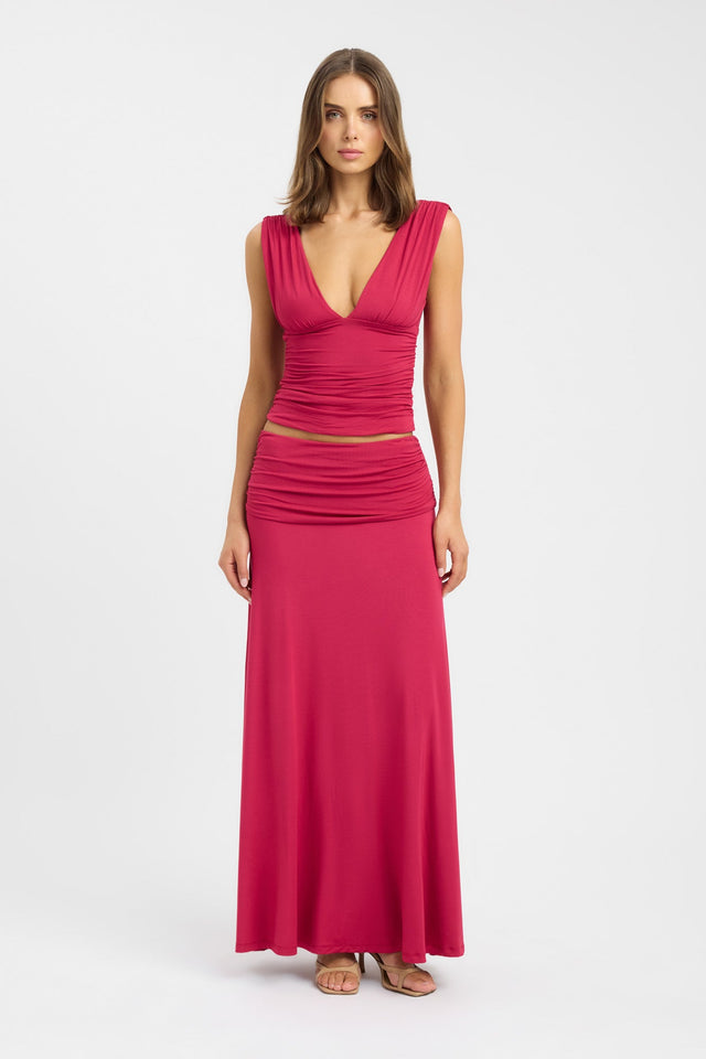 cerise maxi dress Arlo Maxi Skirt – USA KOOKAÏ