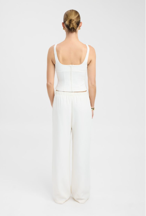 back Norway Gathered Top Kookai Fitted Squareneck Sleeveless Womens-Blouse 