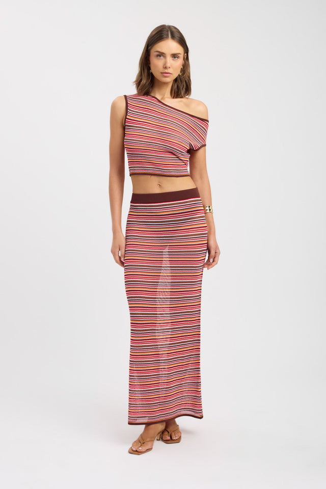 side Sully Top Kookai Fitted Asymmetry Sleeveless Womens-Blouse 